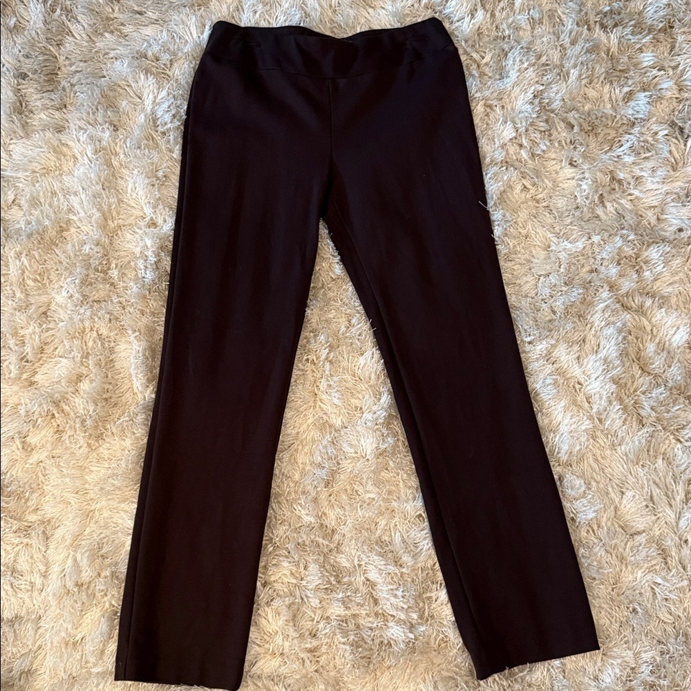 Lena Gabrielle  Stretch Slacks Dark Brown